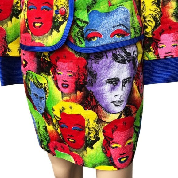 VERSACE 1991 Andy Warhol Marilyn Monroe Suit Set - Picture 9 of 14